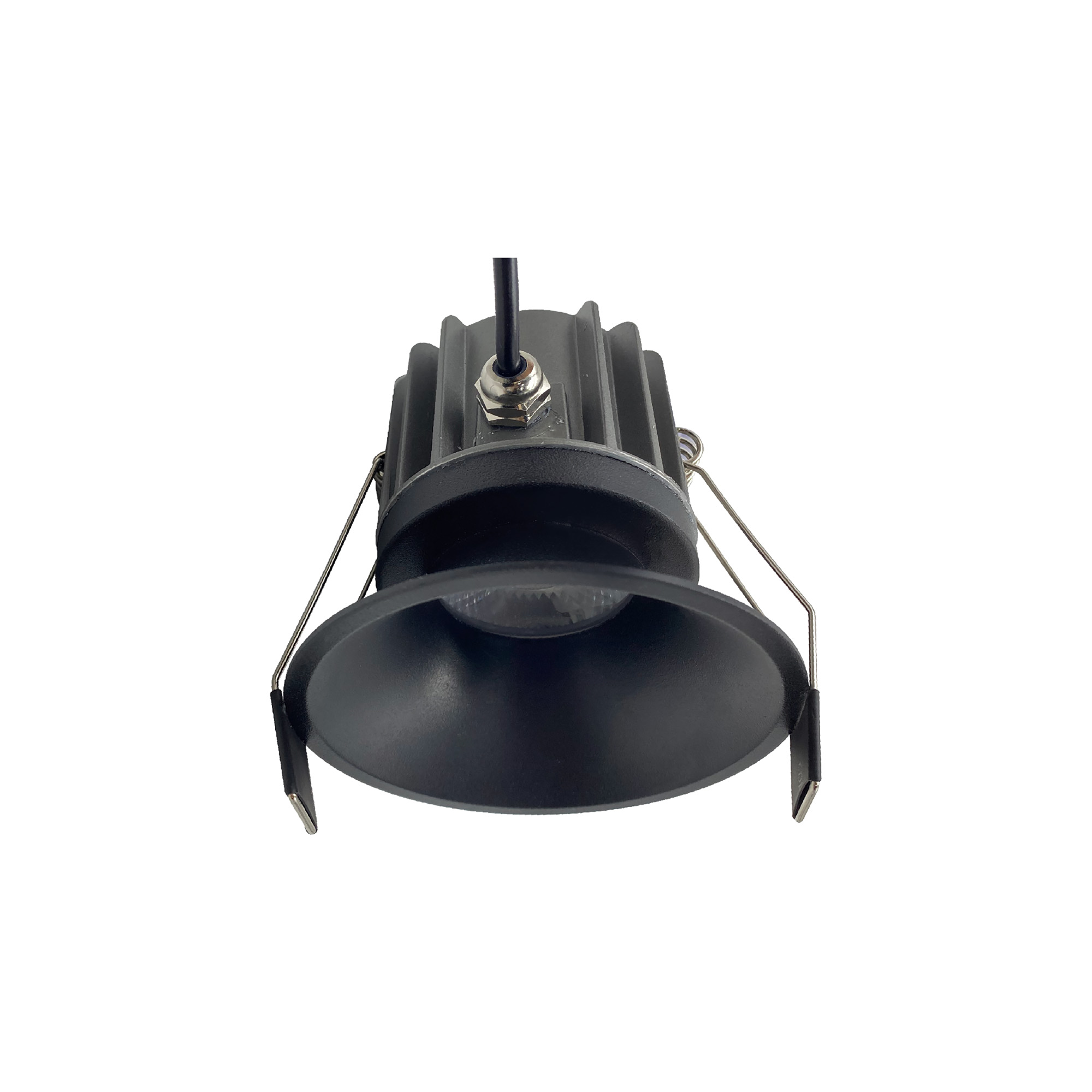 M8767  Rombok Downlight 12W LED; Dimmable CCT LED; Cut Out: 75mm; 1080lm; 36° Deg; IP65 DRIVER INC.; Black